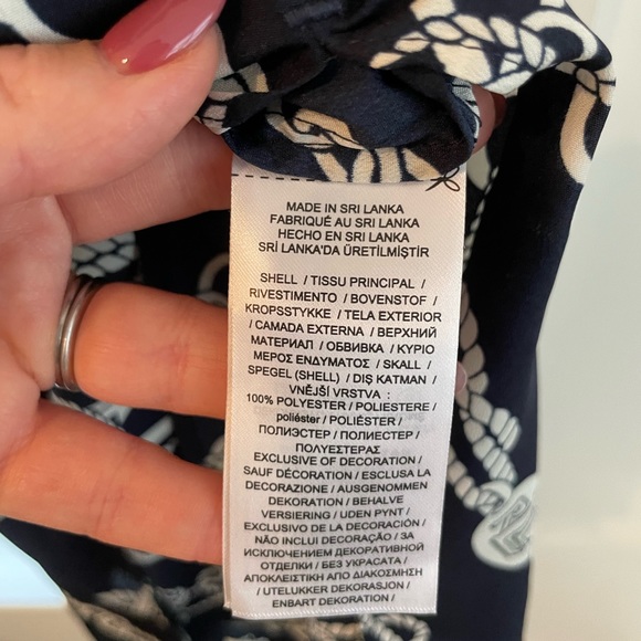 NWT RALPH LAUREN NAUTICAL PRINT DRESS W/ TIE BELT - SIZE 12 - Picture 8 of 11